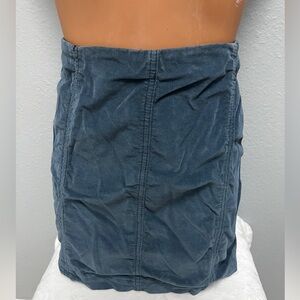 Free People Blue Corduroy Mini Skirt